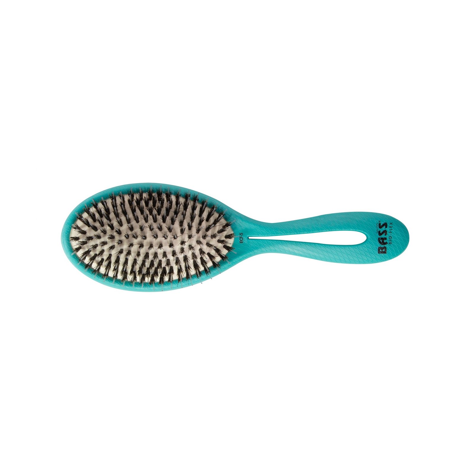 Bass BIO-FLEX Shine Boar Bristle + Pin Oval Hairbrush, Teal