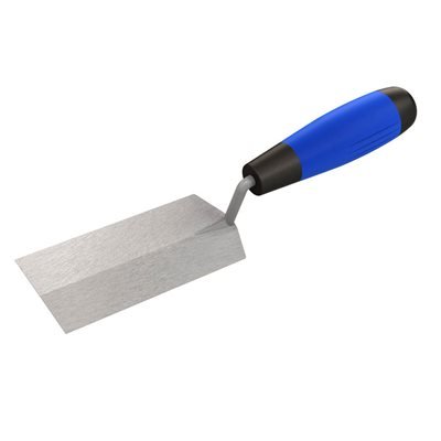 Bon Tool Carbon Steel Margin Trowel, 5" x 1-1/2", Comfort Grip