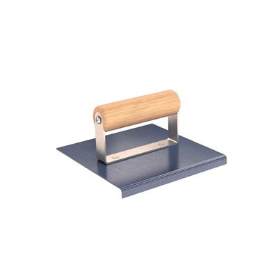 Bon Tool Blue Steel Sidewalk Edger, 6" x 6", 1/8" Radius, Wood Handle