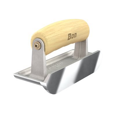 Bon Tool Bullet Stainless Steel Edger, 6" x 2-1/4", Wood Wave Handle