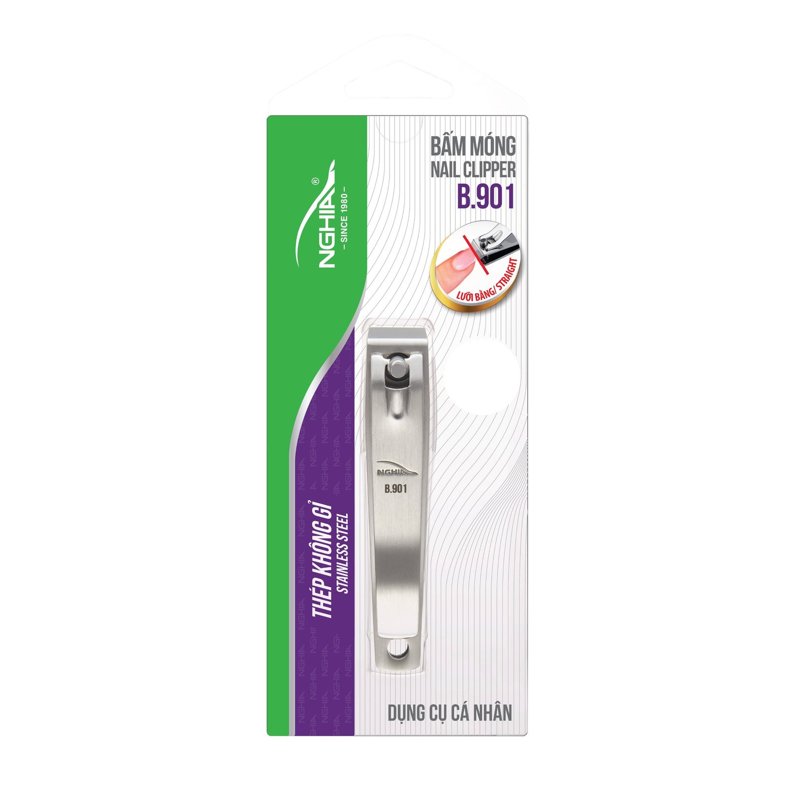 Nghia B-901 Large Straight Blade Nail Clipper, Stainless Steel