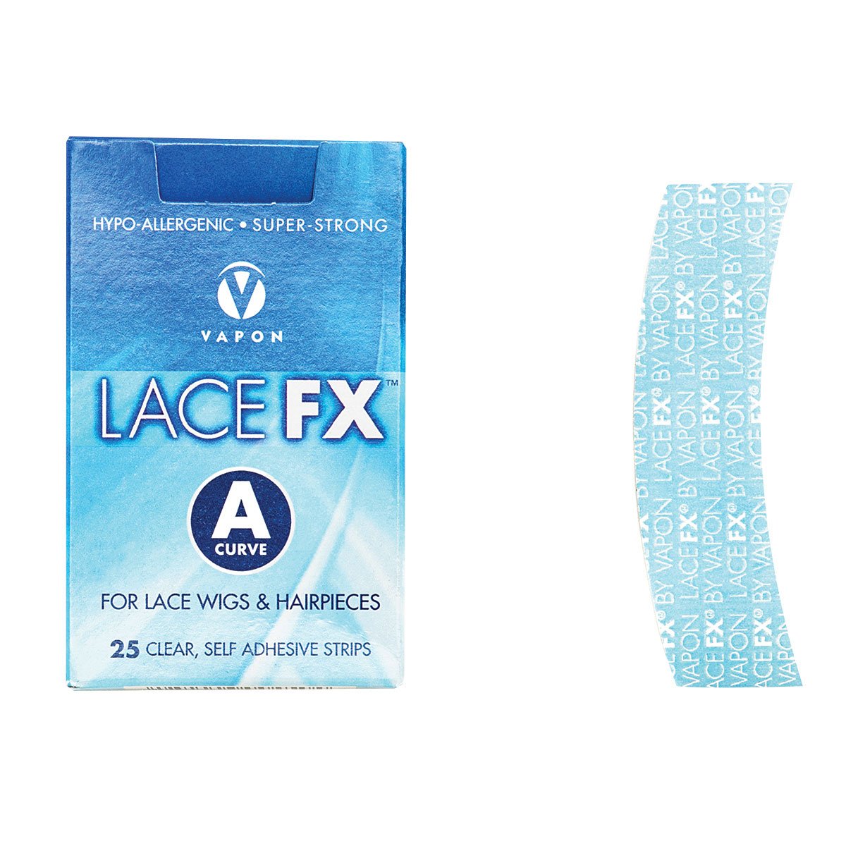 Vapon LaceFX "A" Curve Lace Wig Tape Strips, 25 Count (FXA25)