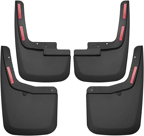 Husky Liners - Front &amp; Rear Mud Guards | 2015-2020 Ford F-150 w/OEM Fender Flares, Front &amp; Rear Set - Black, 4 Pc | 58456