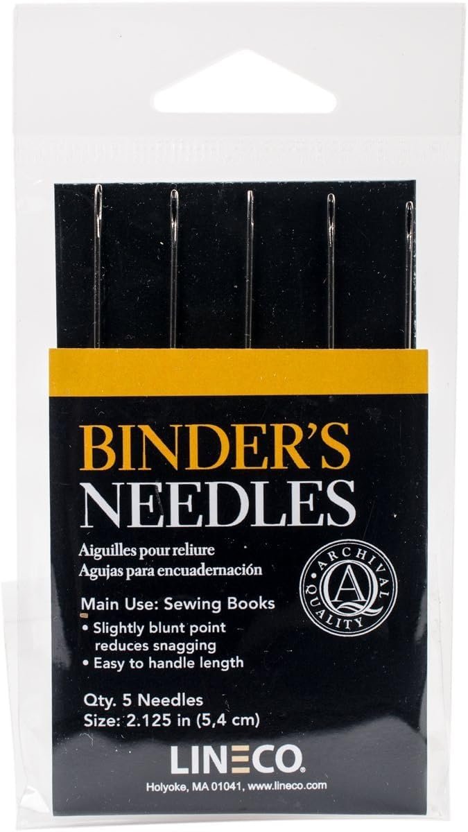 Lineco Book Binding Stainless Steel Needles, Package of 5 (870-887) Clear LIN-870-887
