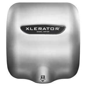 XLERATOR XL-SB Automatic High Speed Hand Dryer with Brushed Stainless Steel Cover and 1.1 Noise Reduction Nozzle, 12.5 A, 110/120 V