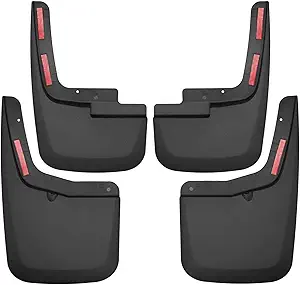 Husky Liners - Front & Rear Mud Guards | 2015-2020 Ford F-150 w/OEM Fender Flares, Front & Rear Set - Black, 4 Pc | 58456