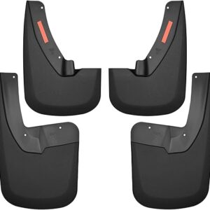 Husky Liners Custom Mud Guards | Fits 2009-2024 Ram 1500/Ram 1500 (19-24 Classic Body) 2010-2018 Ram 2500/3500 w/Single Rear Wheels & w/OEM | Front & Rear, 4-pc Black - 58186